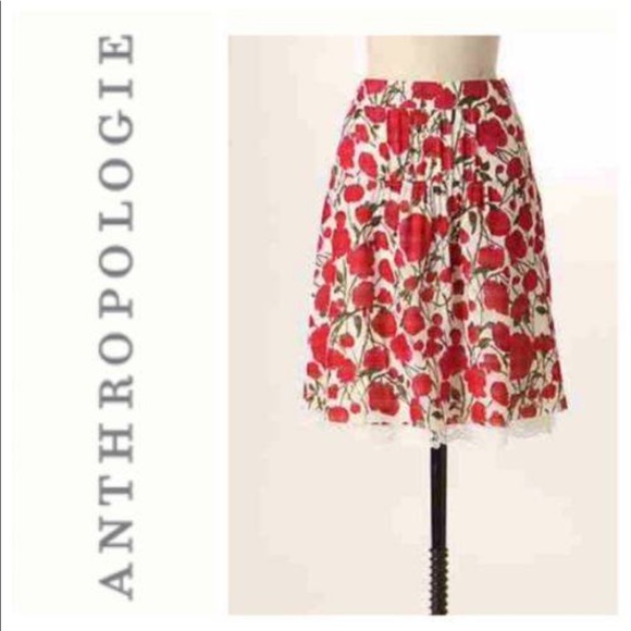 Anna Sui Dresses & Skirts - Anna Sui for Anthropologie floral skirt, Sz. 4